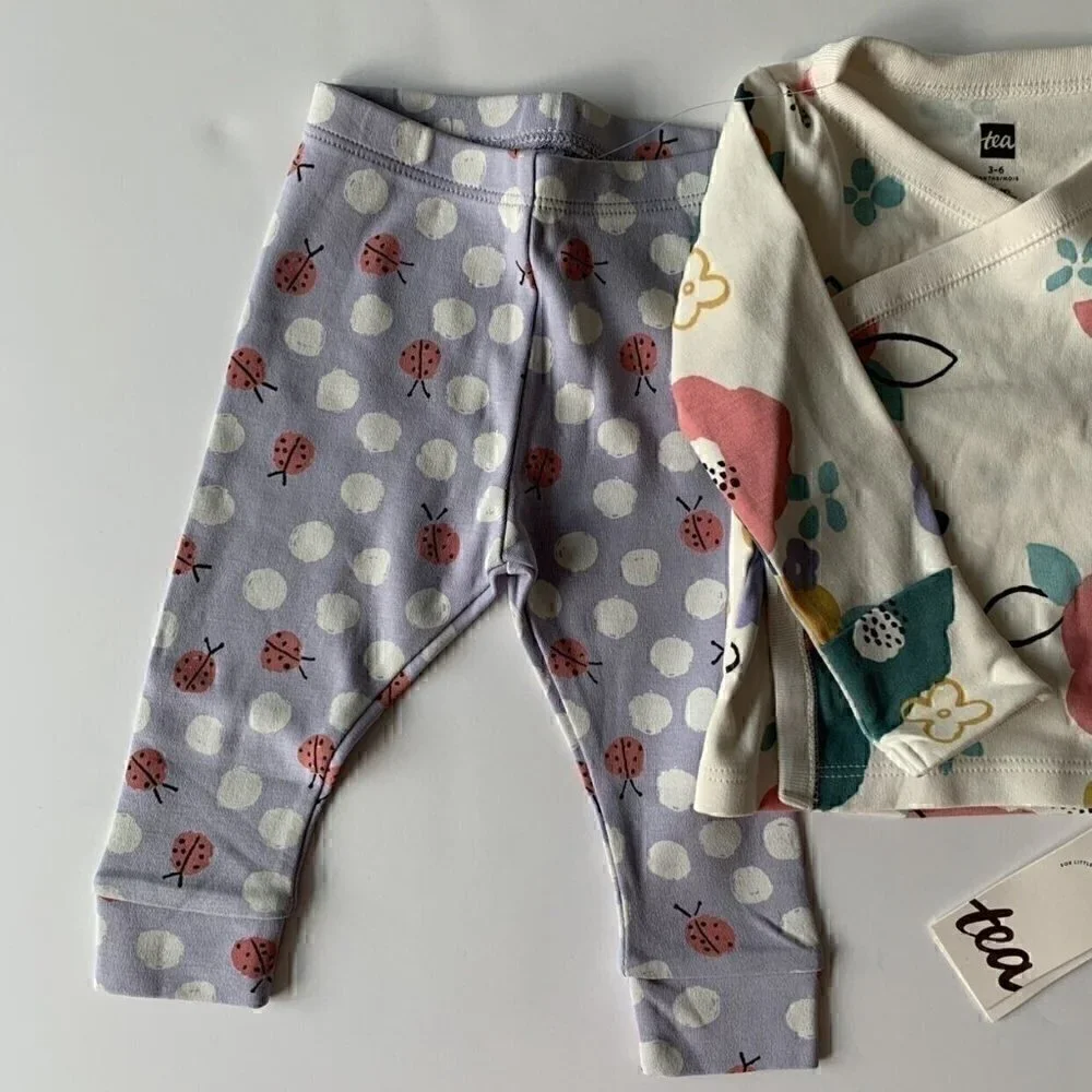 NWT Tea Collection Top And Pants Set, 0-3 Months 3-6 months
